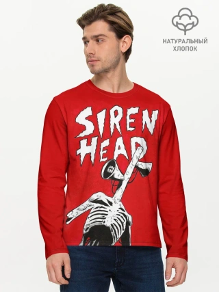 Мужской лонгслив базовый / Red Siren Head