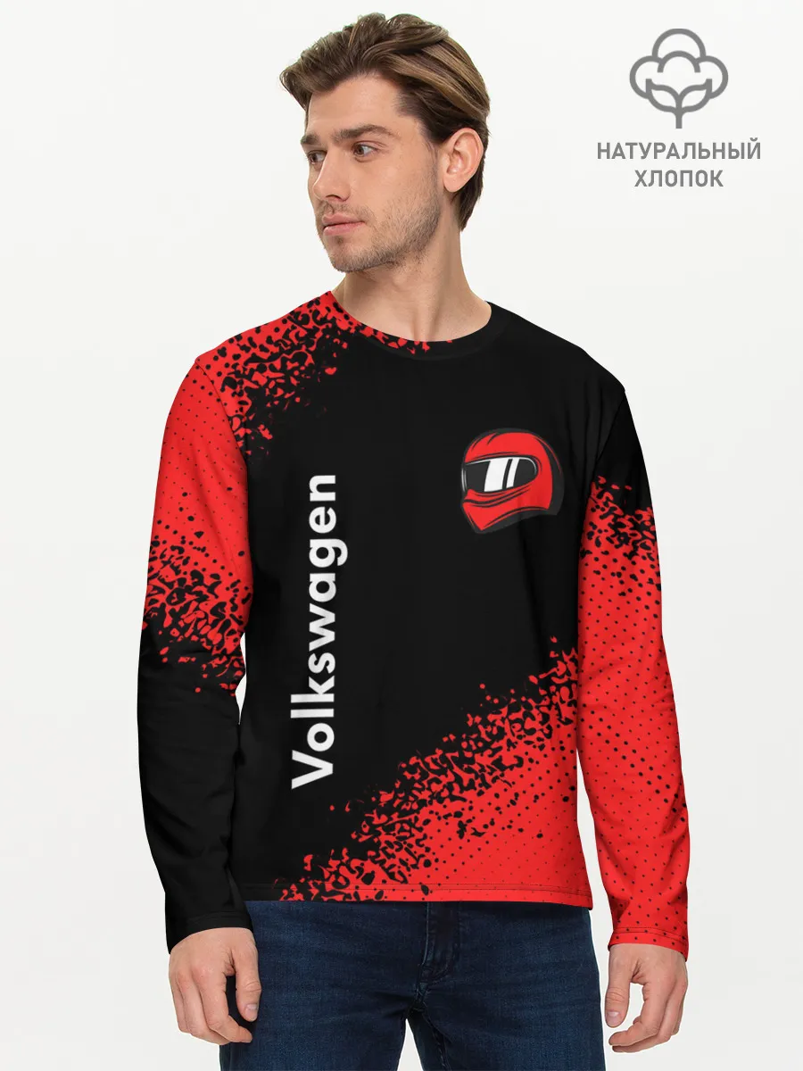 Мужской лонгслив базовый / Фольксваген - Racing