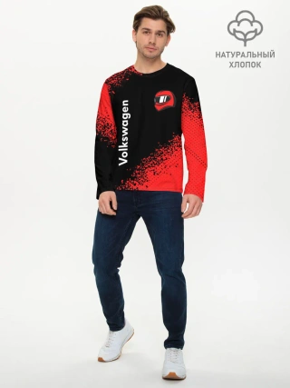 Мужской лонгслив базовый / Фольксваген - Racing