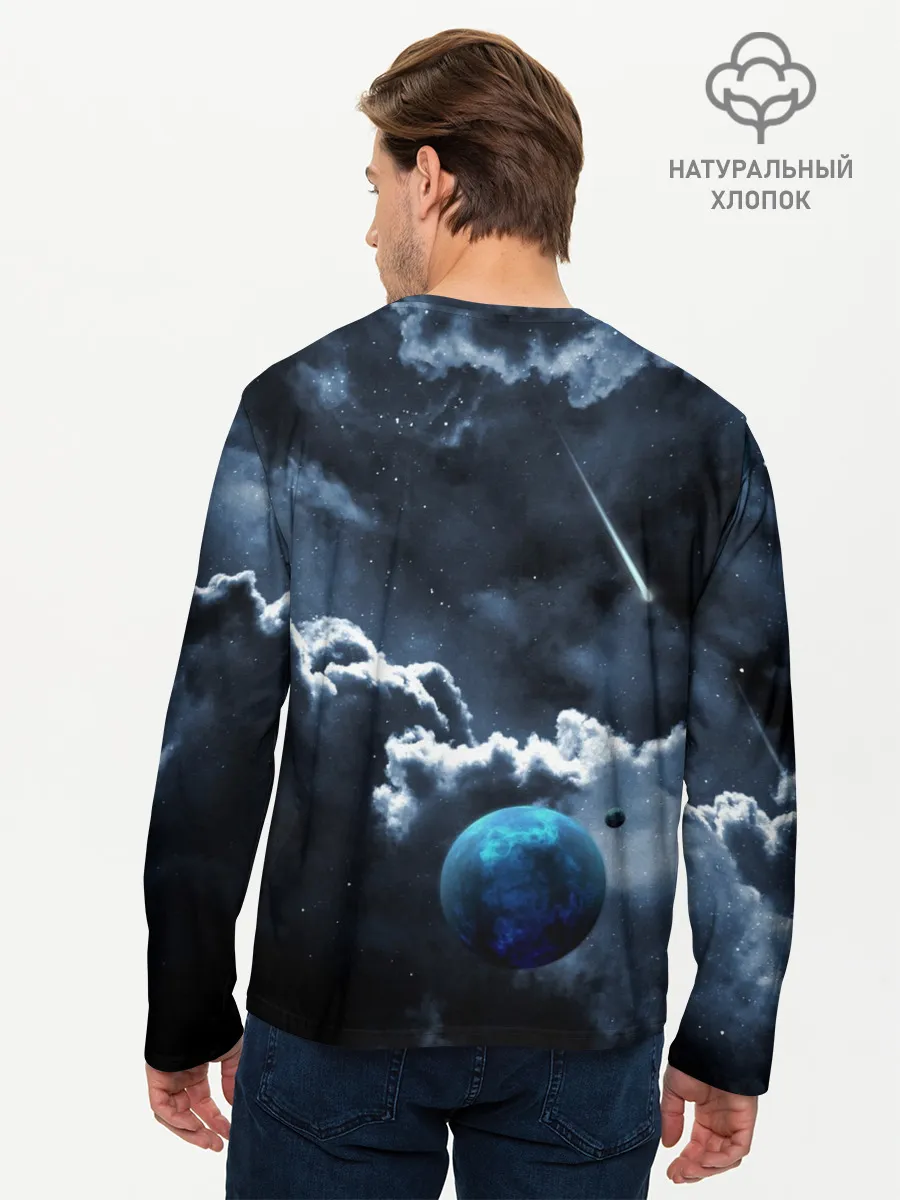 Мужской лонгслив базовый / КОСМИЧЕСКИЕ ОБЛАКА