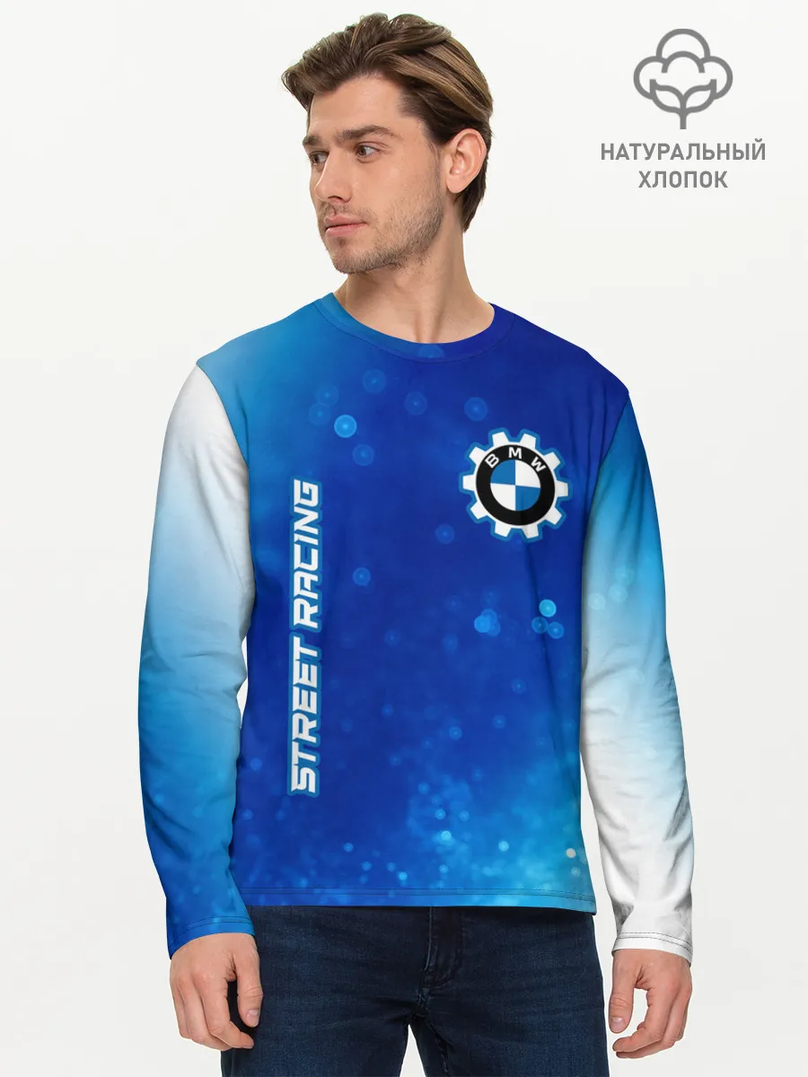 Мужской лонгслив базовый / БМВ - Racing