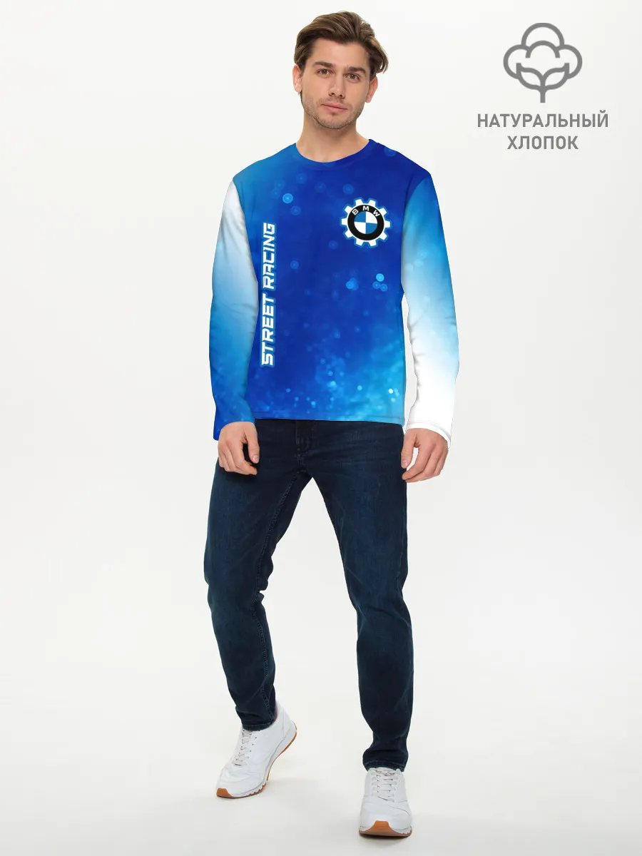Мужской лонгслив базовый / БМВ - Racing