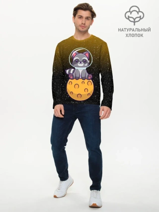 Мужской лонгслив базовый / ЕНОТ АСТРОНАВТ | ЛУННЫЙ ЕНОТ