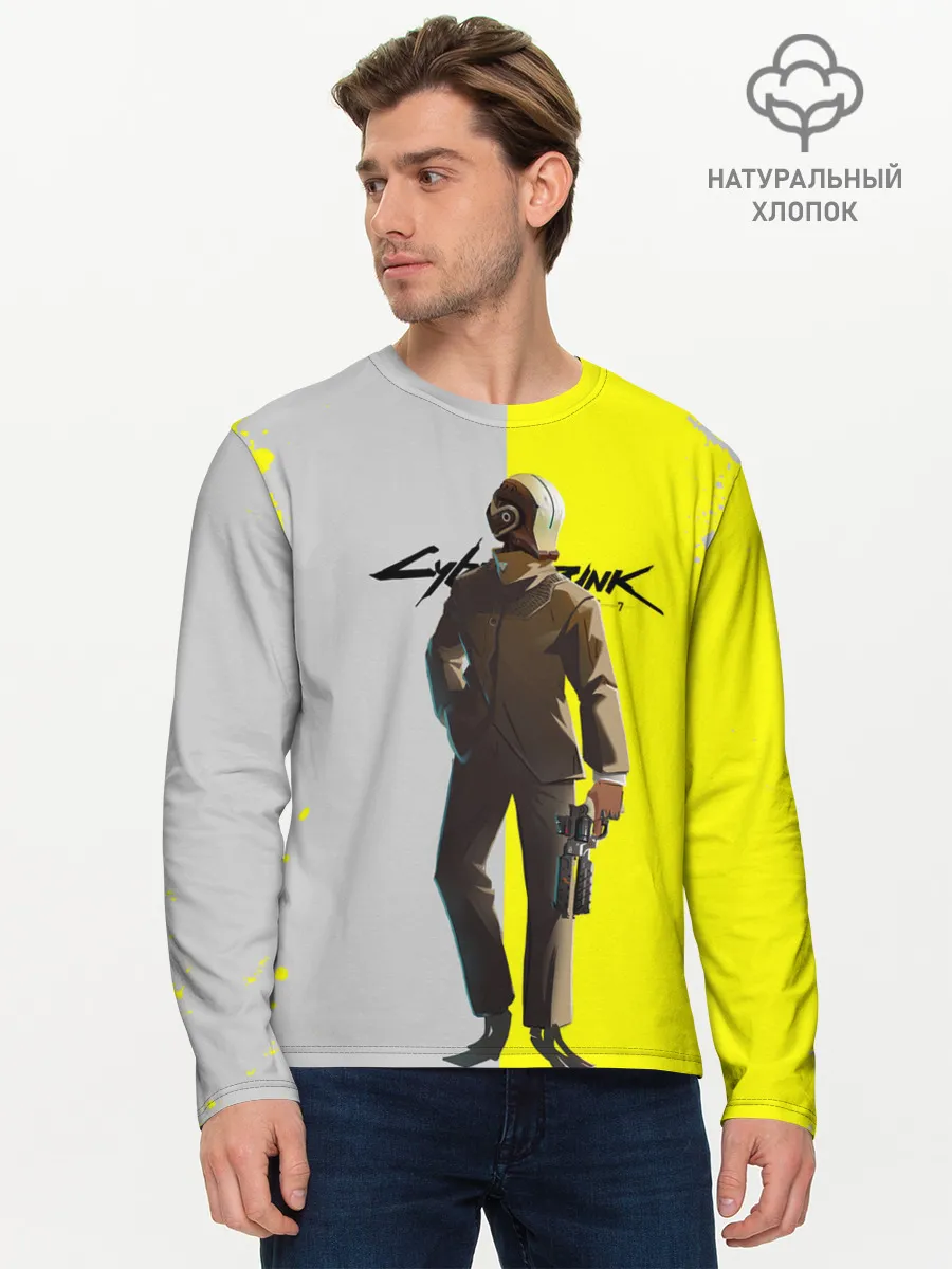 Мужской лонгслив базовый / CYBERPUNK 2077 | КИБЕРПАНК