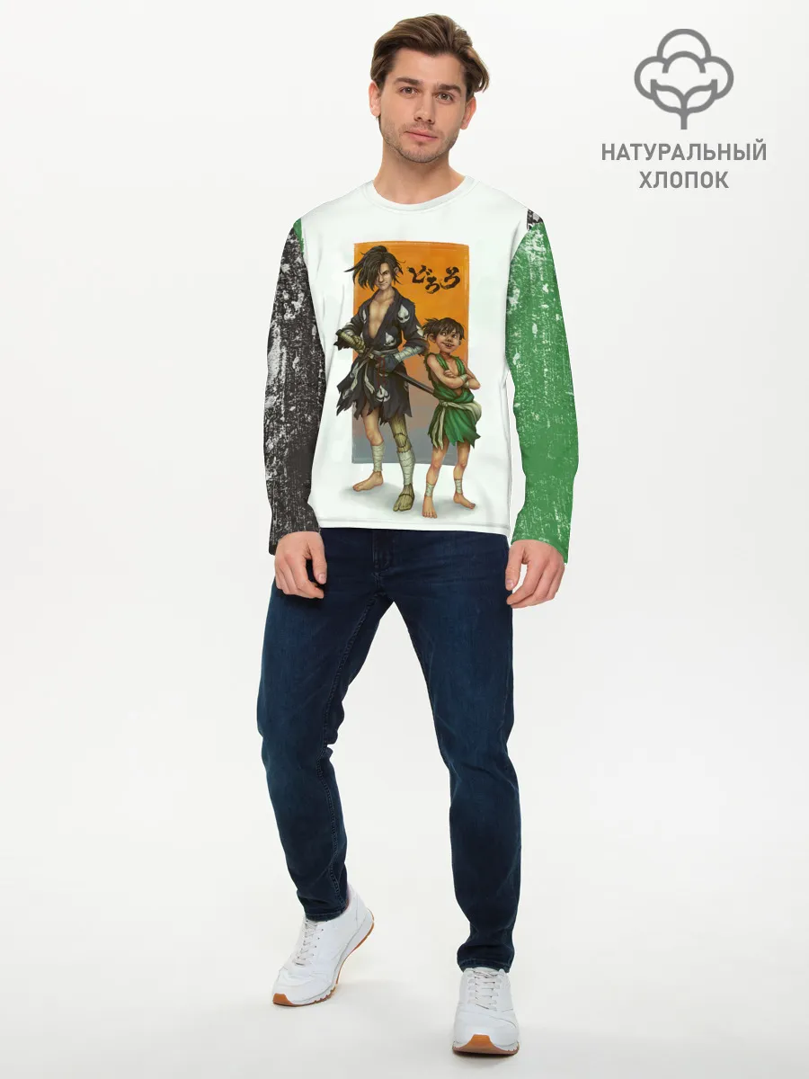 Мужской лонгслив базовый / Хяккимару и Такебо | Дороро