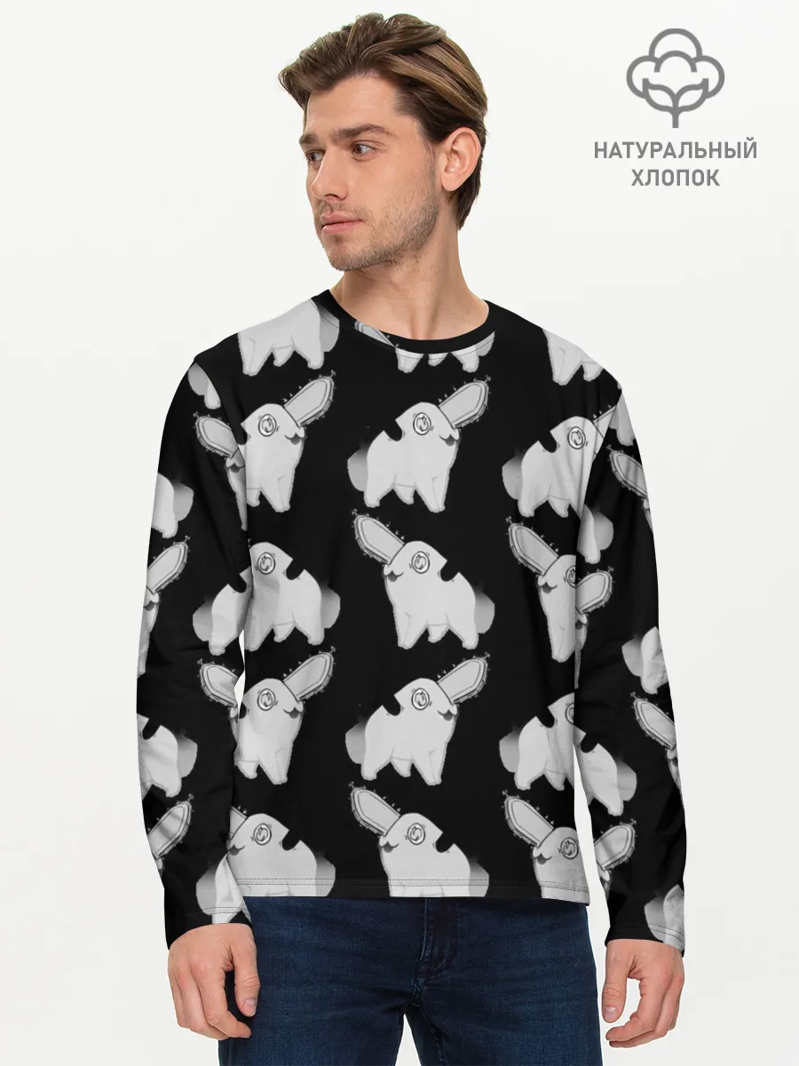 Мужской лонгслив базовый / Почитта в стиле manga