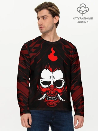 Мужской лонгслив базовый / DEMON | CYBERPUNK 2077 | КИБЕРПАНК