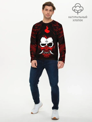 Мужской лонгслив базовый / DEMON | CYBERPUNK 2077 | КИБЕРПАНК