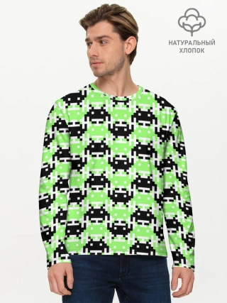 Мужской лонгслив базовый / Space Invaders | Old game