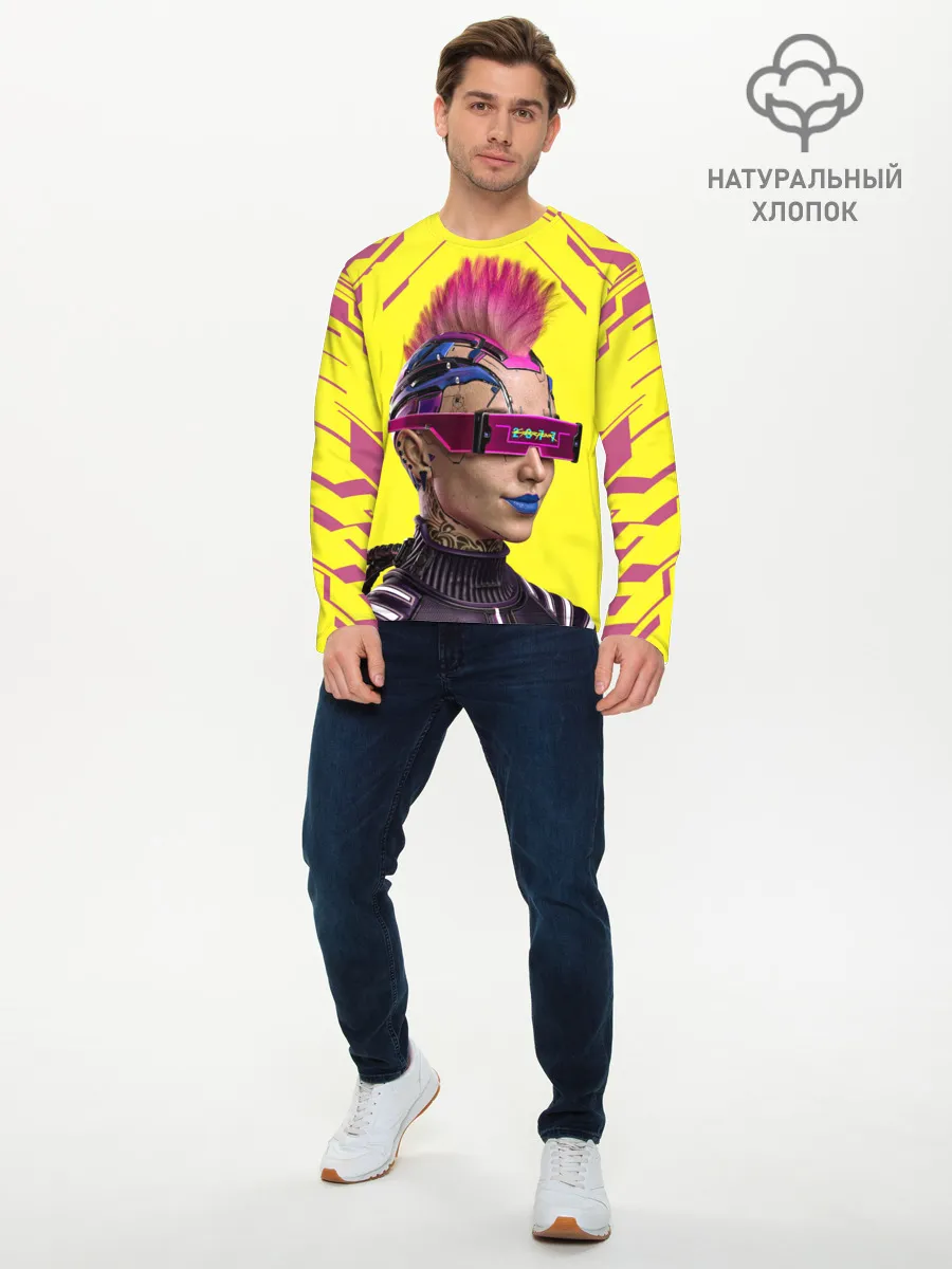 Мужской лонгслив базовый / CYBERPUNK 2077 | КИБЕРПАНК