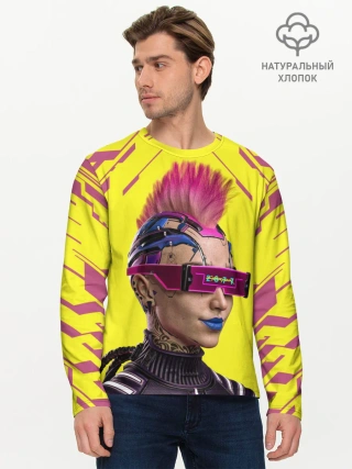 Мужской лонгслив базовый / CYBERPUNK 2077 | КИБЕРПАНК
