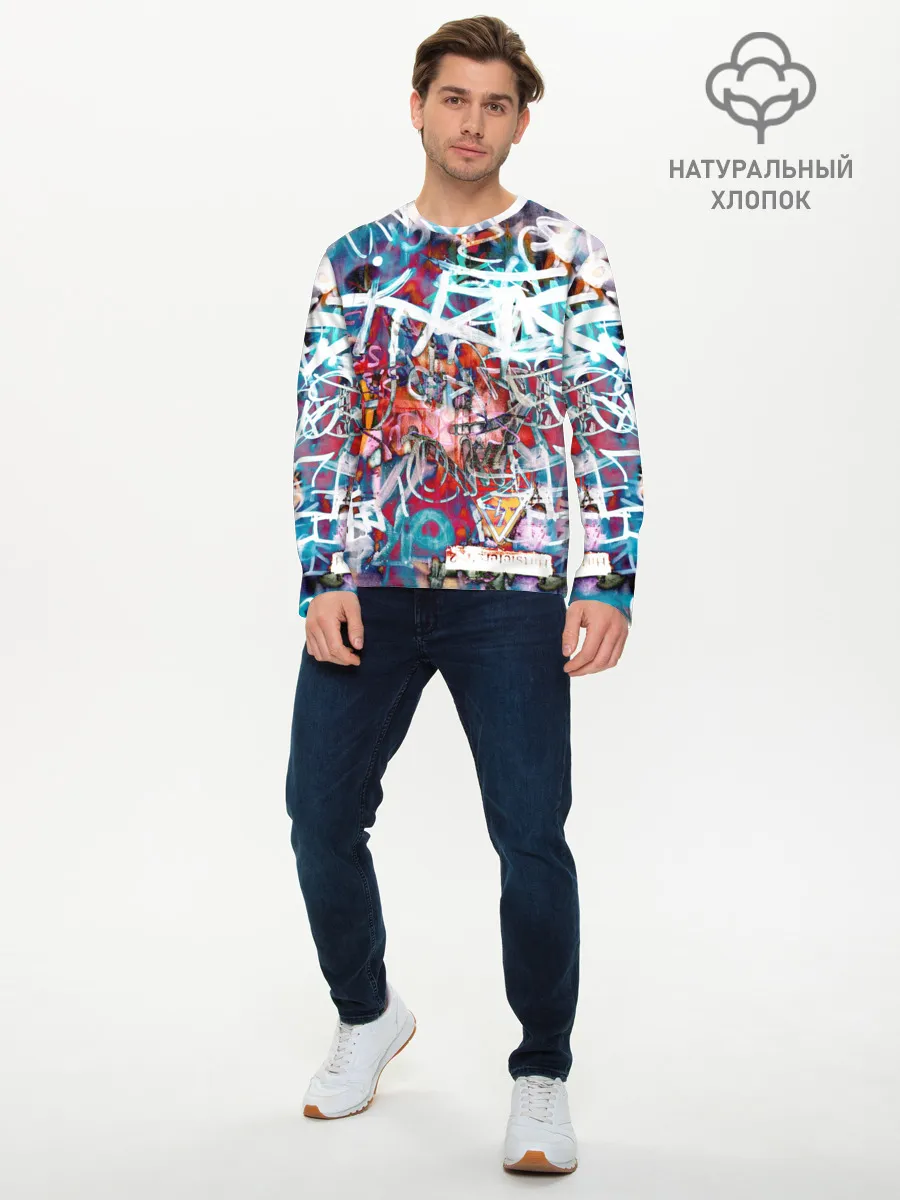 Мужской лонгслив базовый / Wall graffiti