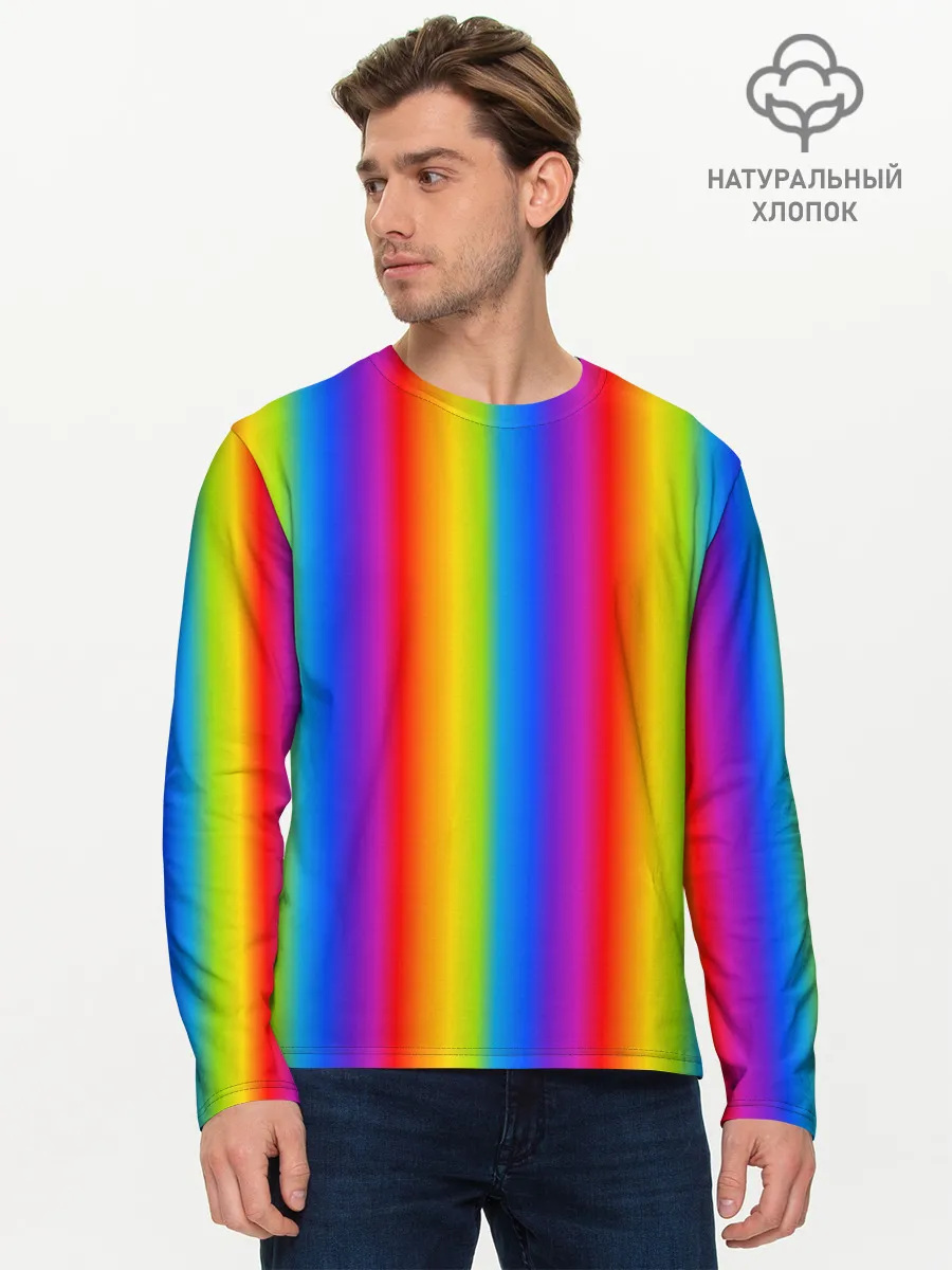 Мужской лонгслив базовый / Color gradient