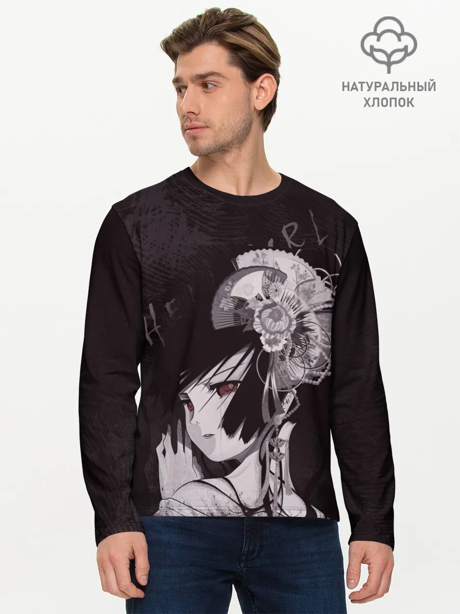 Мужской лонгслив базовый / Адская девочка Энма Ай