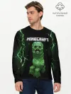 Мужской лонгслив базовый / CREEPER 3D | MINECRAFT 3D