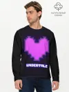 Мужской лонгслив базовый / UNDERTALE PURPLE HEART