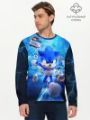 Мужской лонгслив базовый / SONIC | СИНИЙ ЁЖ