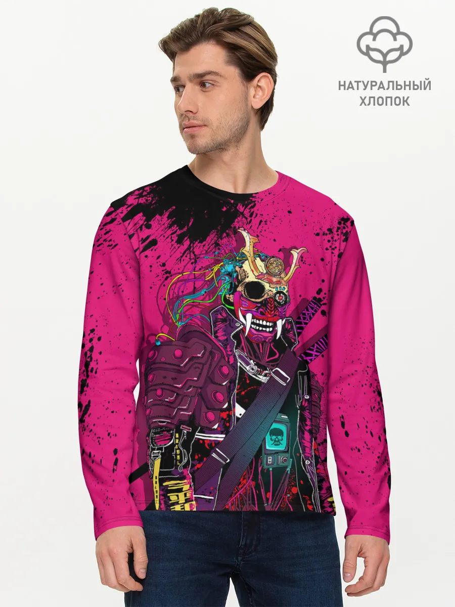 Мужской лонгслив базовый / CYBERPUNK 2077 | DEMON