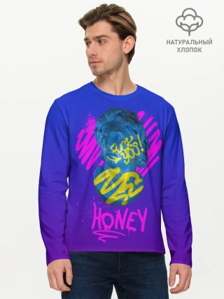 Мужской лонгслив базовый / Вандал Арт - СЛАДКИЙ градиент