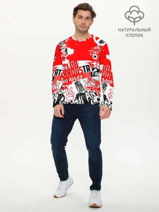 Мужской лонгслив базовый / Crazy