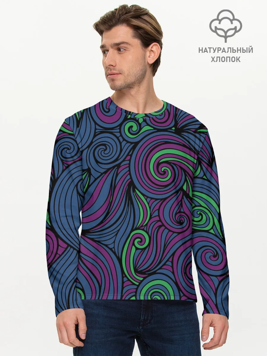 Мужской лонгслив базовый / Сказочный лес