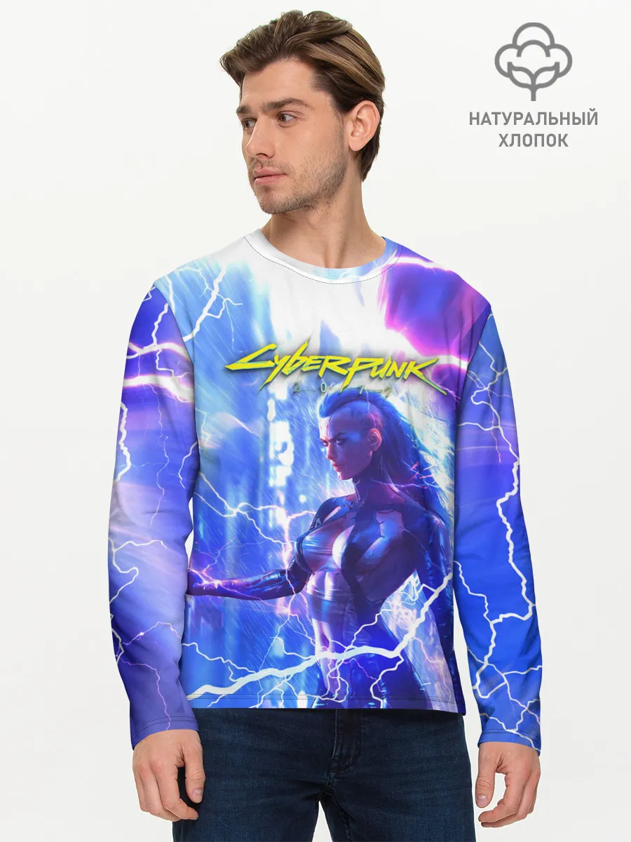 Мужской лонгслив базовый / CYBERPUNK 2077 | КИБЕРПАНК