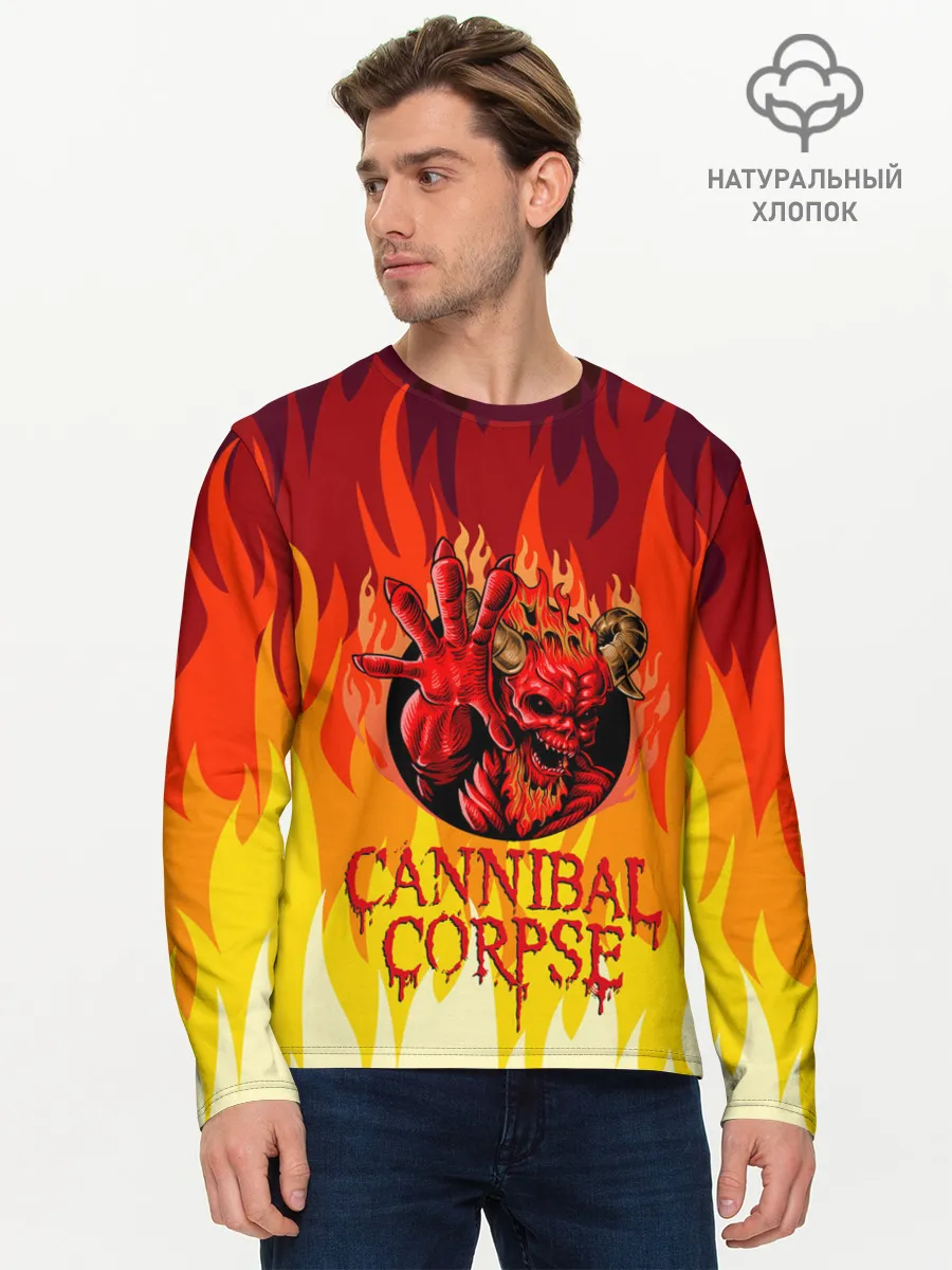 Мужской лонгслив базовый / Cannibal Corpse | Труп Канниба