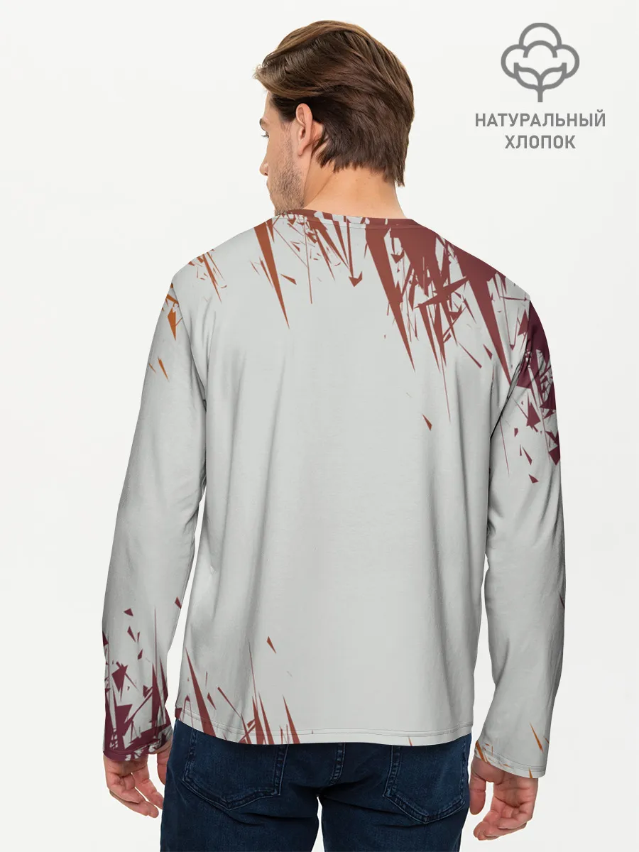 Мужской лонгслив базовый / КИАНУ РИВЗ | КИБЕРПАНК