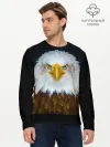 Мужской лонгслив базовый / Белоголовый орлан
