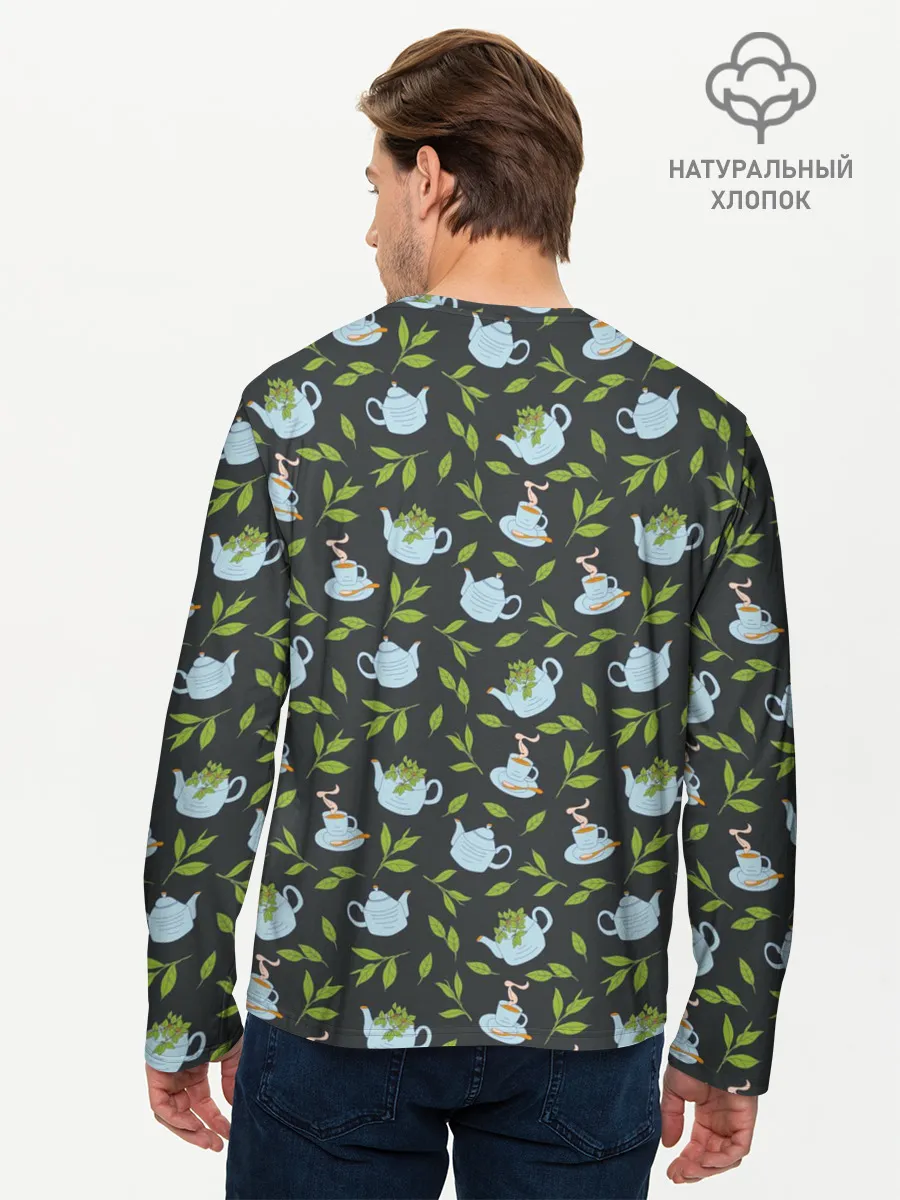 Мужской лонгслив базовый / Чай с мятой