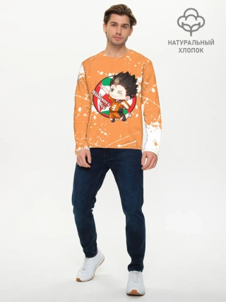 Мужской лонгслив базовый / Nishinoya Yuo | Haikyu | Волейбол