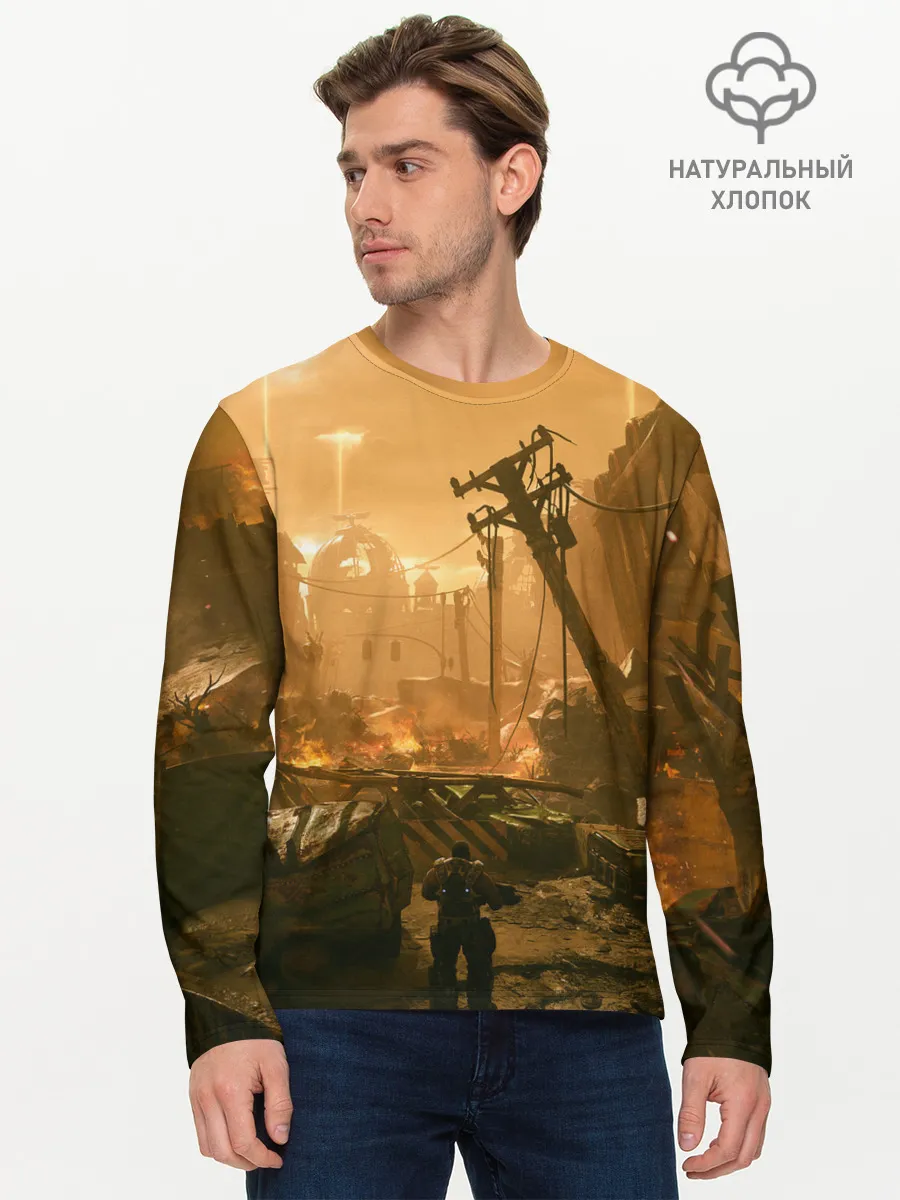 Мужской лонгслив базовый / GEARS OF WAR | ШЕСТЕРЕНКИ