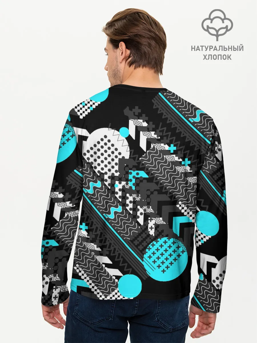 Мужской лонгслив базовый / Геометрическая форма