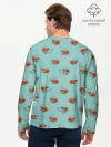 Мужской лонгслив базовый / Креветки паттерн