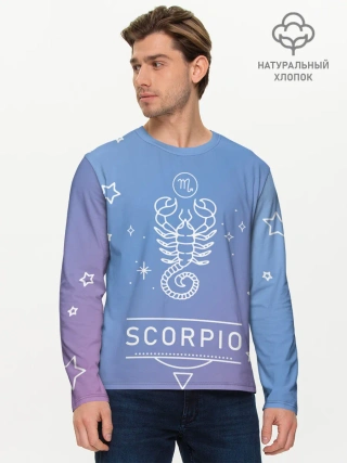 Мужской лонгслив базовый / Знак Скорпион