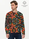 Мужской лонгслив базовый / Абстрактный арабский узор