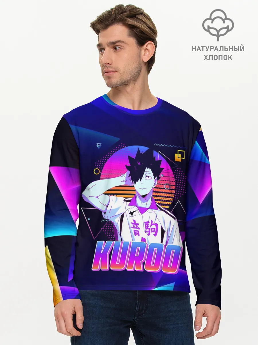 Мужской лонгслив базовый / КУРОО ТЕЦУРО / TETSURO / NEON