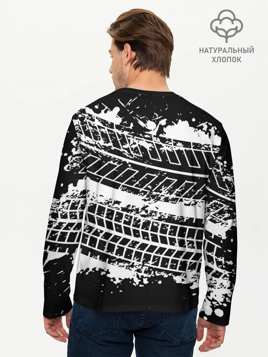 Мужской лонгслив базовый / MITSUBISHI СЛЕДЫ ШИН