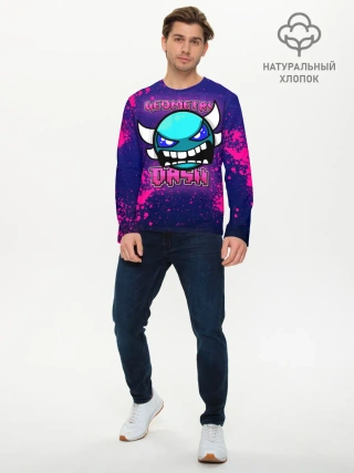 Мужской лонгслив базовый / Geometry Dash