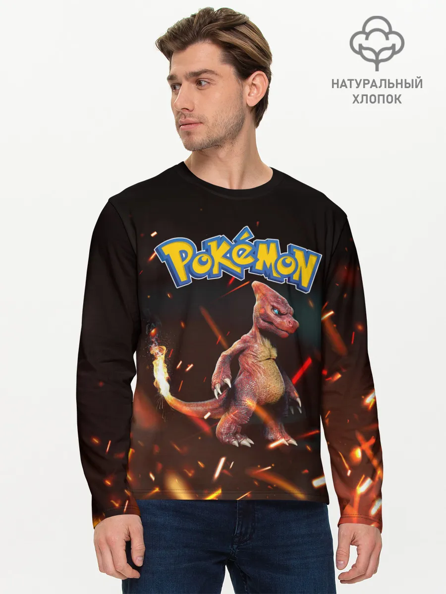 Мужской лонгслив базовый / Charizard | Pokemon