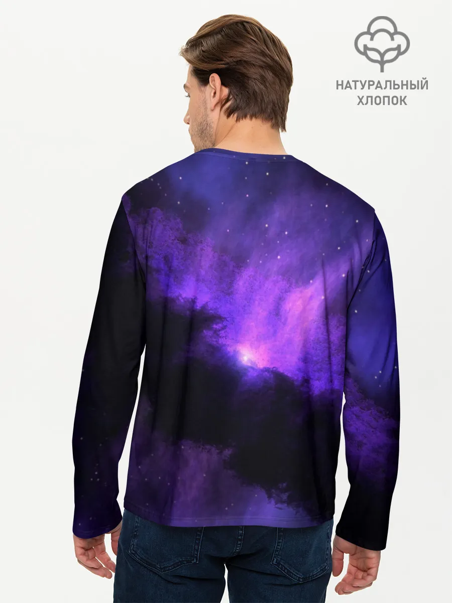 Мужской лонгслив базовый / Пикачу прыжок в молниях