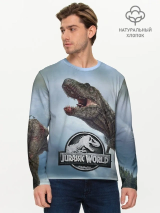 Мужской лонгслив базовый / Jurassic World | Мир Юрского периода