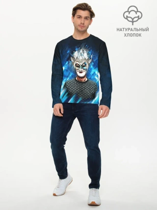 Мужской лонгслив базовый / Boris Brejcha Blue