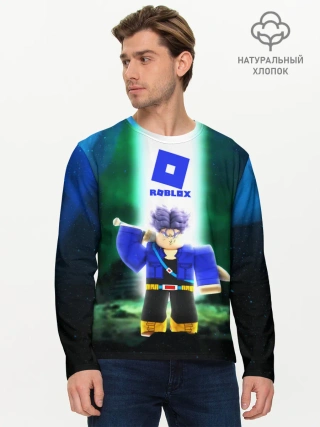 Мужской лонгслив базовый / DRAGONBALL | ROBLOX | РОБЛОКС