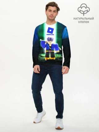 Мужской лонгслив базовый / DRAGONBALL | ROBLOX | РОБЛОКС