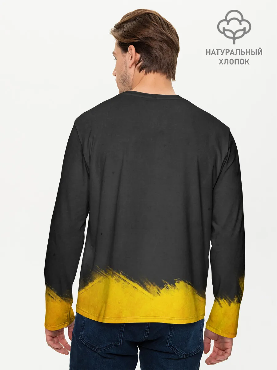 Мужской лонгслив базовый / Yellow and Black Armenia