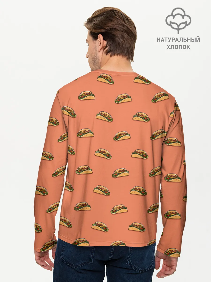 Мужской лонгслив базовый / Тако паттерн