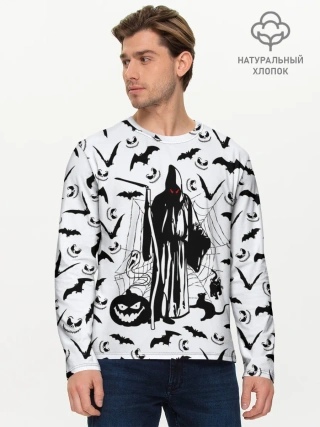 Мужской лонгслив базовый / Хэллоуин, Grim Reaper