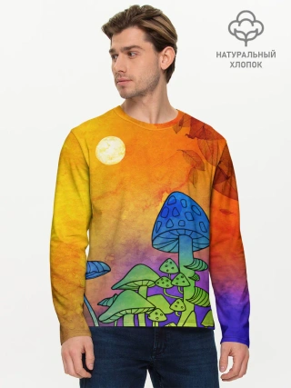 Мужской лонгслив базовый / Заколдованный лес