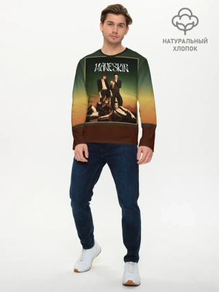 Мужской лонгслив базовый / Maneskin в лучах заката